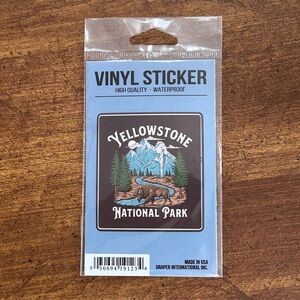 Yellowstone National Park Vinyl Waterproof Sticker (NEW IN PACKAGING)
